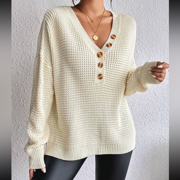 🤩Hostpick🤩Waffle knit sweater - Picture 5 of 7
